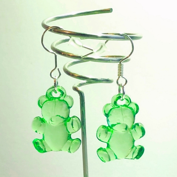 Teddy bear earrings💚🧸💚 - Picture 1 of 3